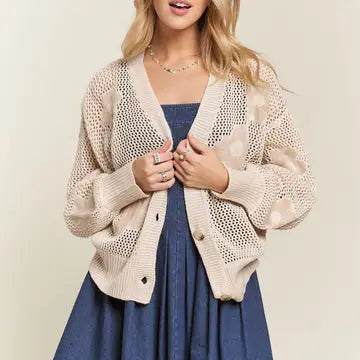 Lightweight Floral Sweater Cardigan The Season Boutique