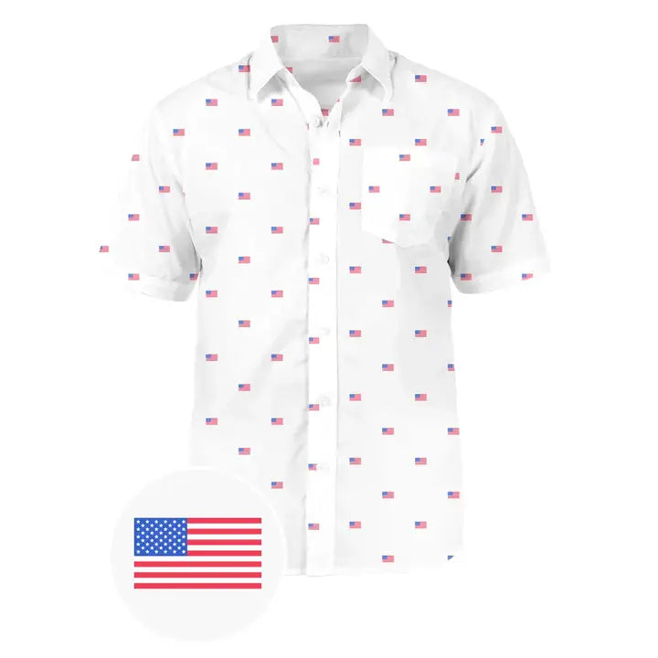 USA Grand Ol' Flag Men's Hawaiian Shirt