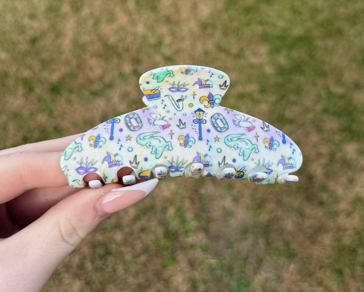 Nola Mardi Gras Claw Clip