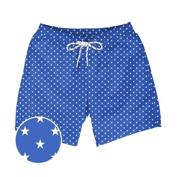 Star Spangled Stretch Swim Trunks