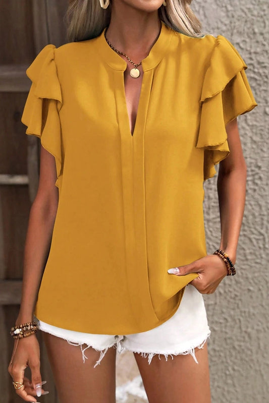 Ruffle Sleeves Blouse