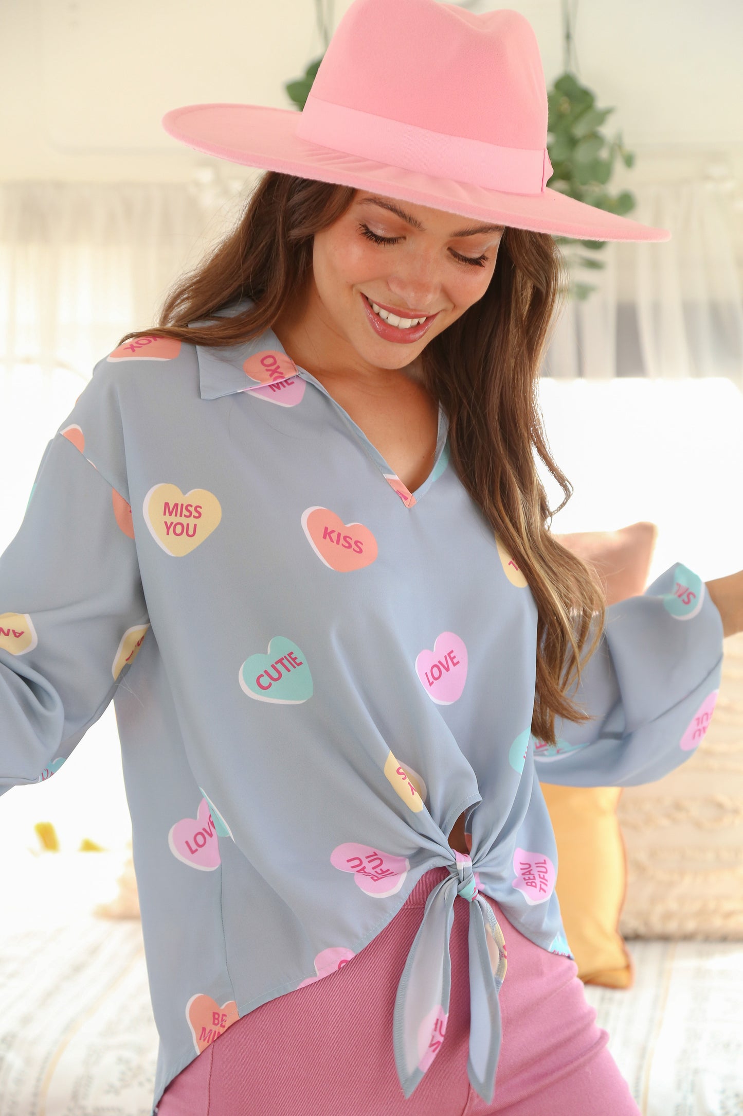 Valentine Front Tied Top