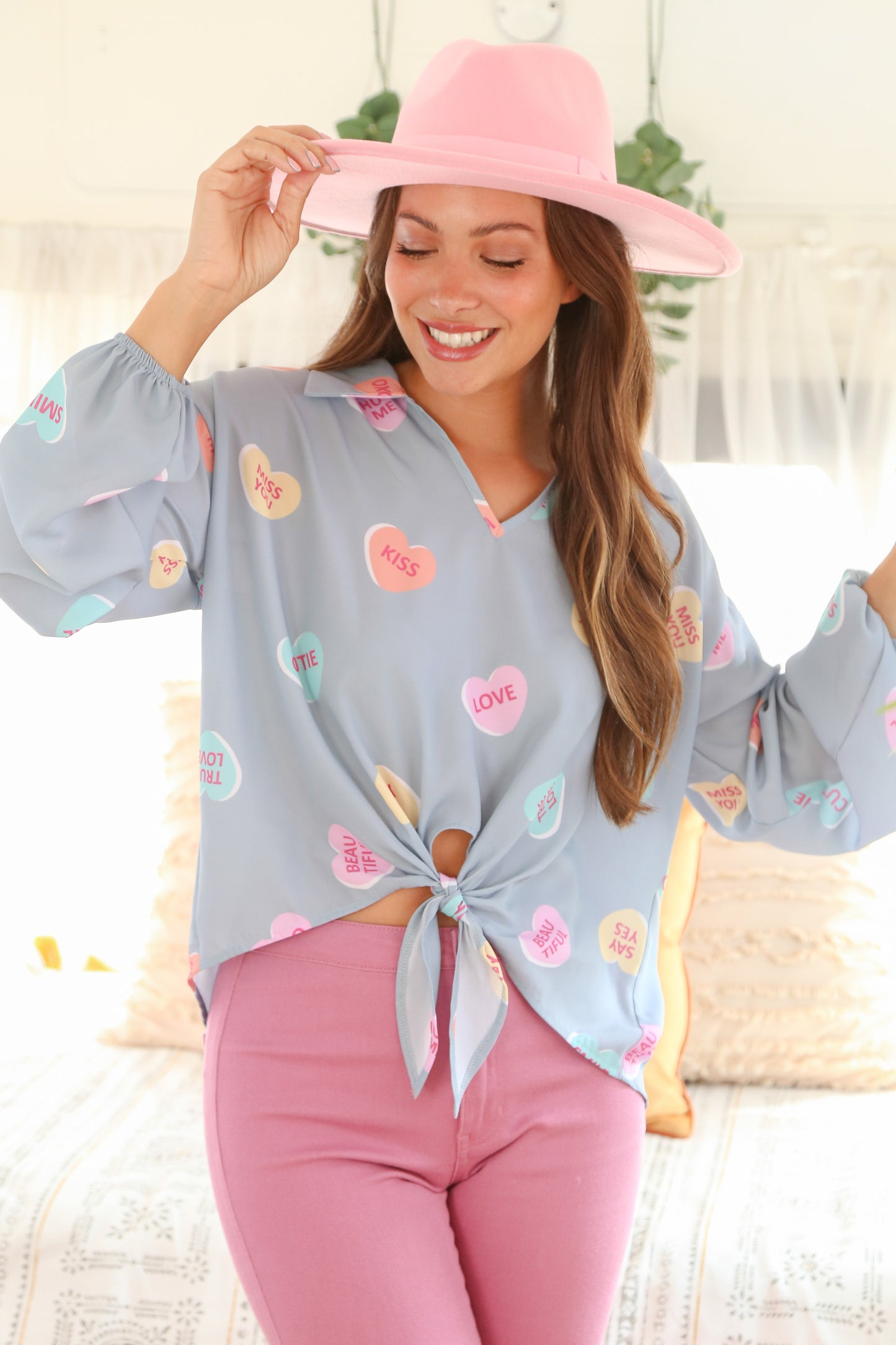 Valentine Front Tied Top