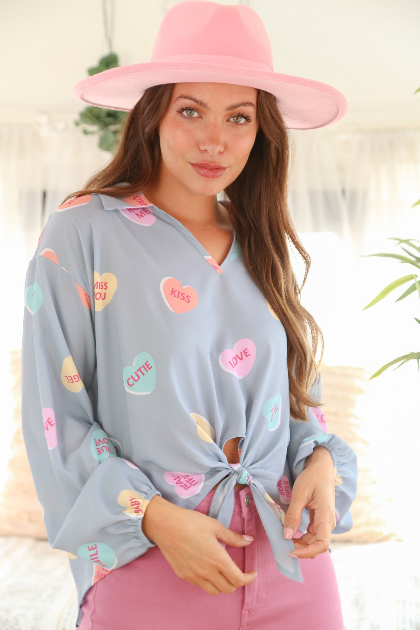 Valentine Front Tied Top