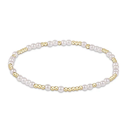 Hope Unwritten 3mm Bracelet - Pearl