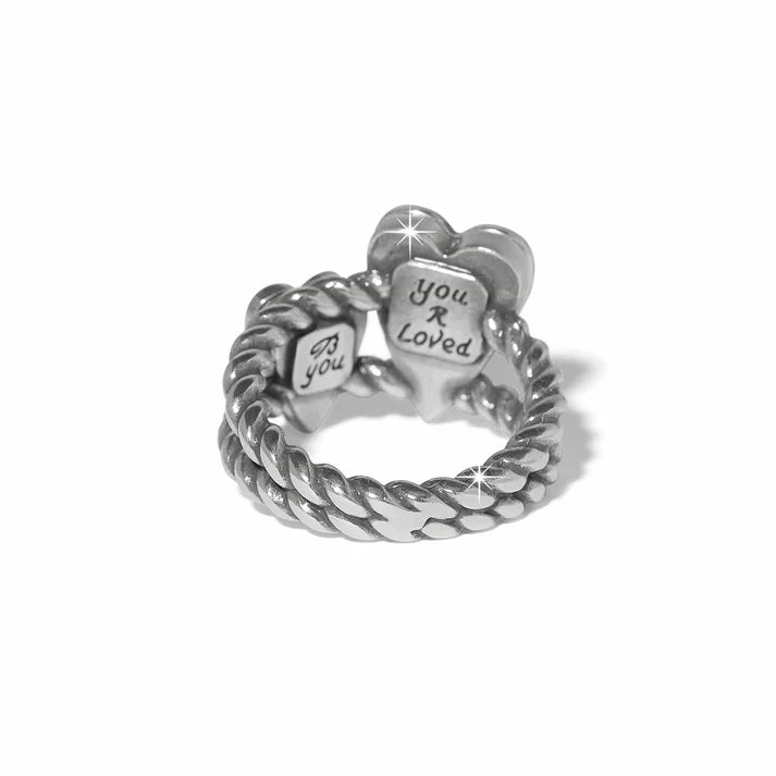 Love Messages You R Loved Blue Ring
