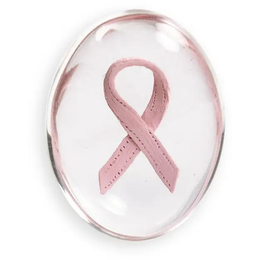 Pink Ribbon Pocket Stone