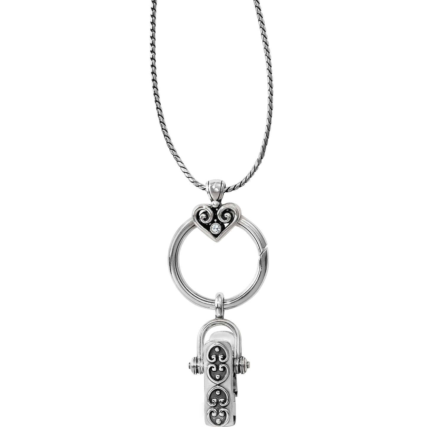 Alcazar Charm Badge Clip Necklace - The Season Boutique