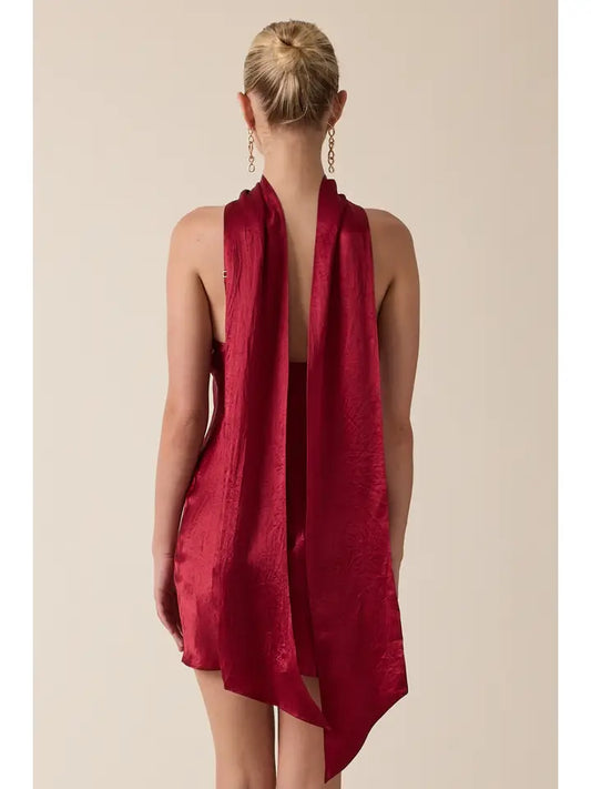 Red Gleam Mini Dress