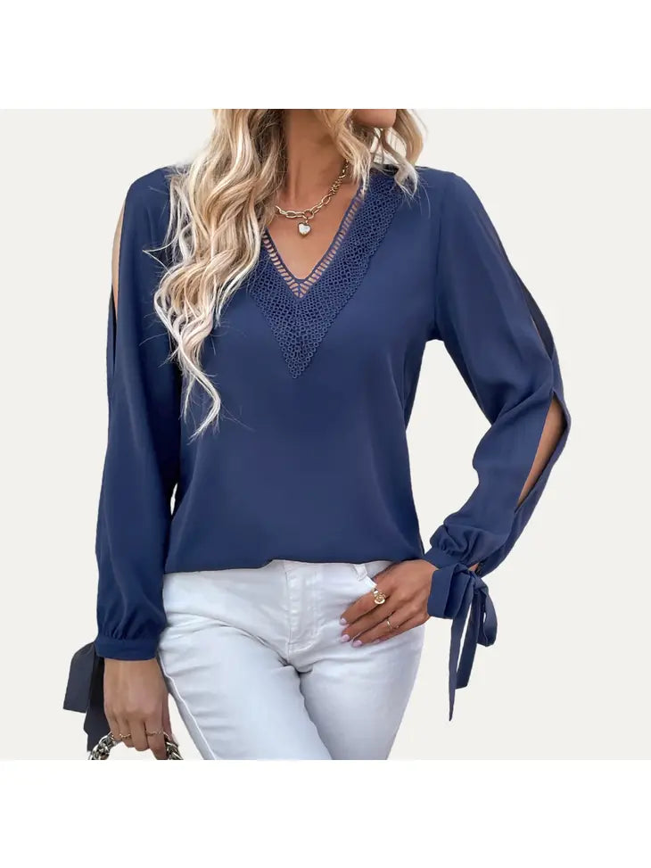 Embroidered Cutout Top - The Season Boutique