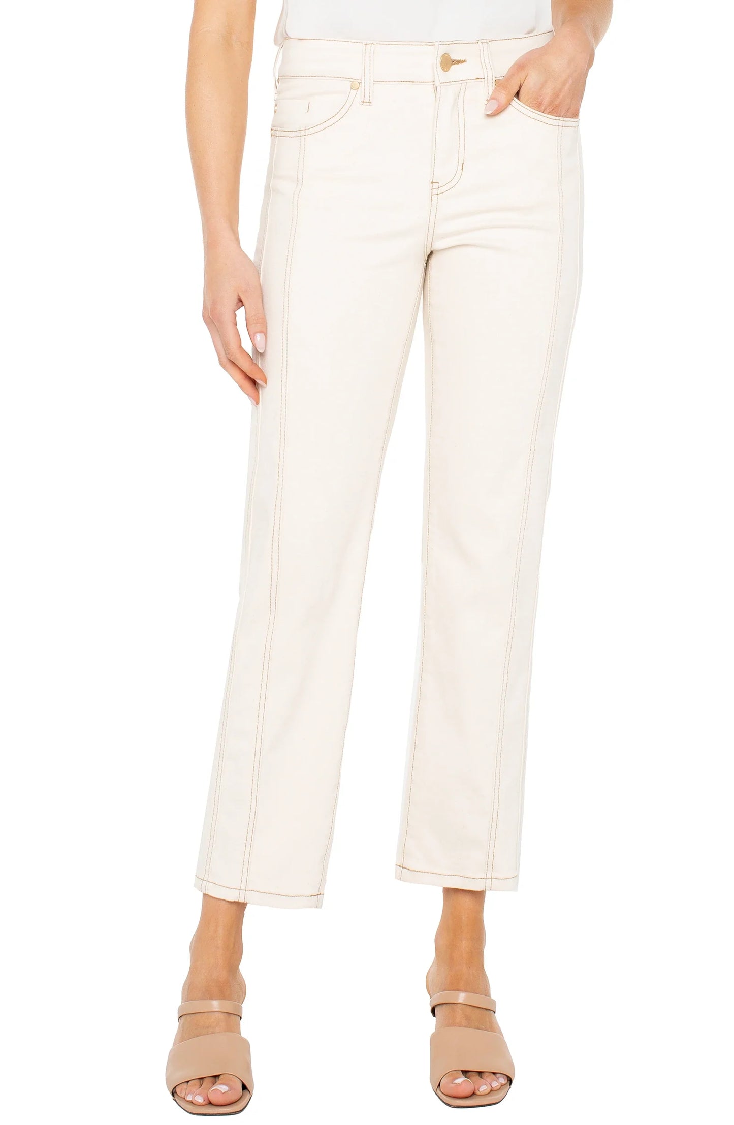 Kennedy Crop Straight W/ Seaming Details