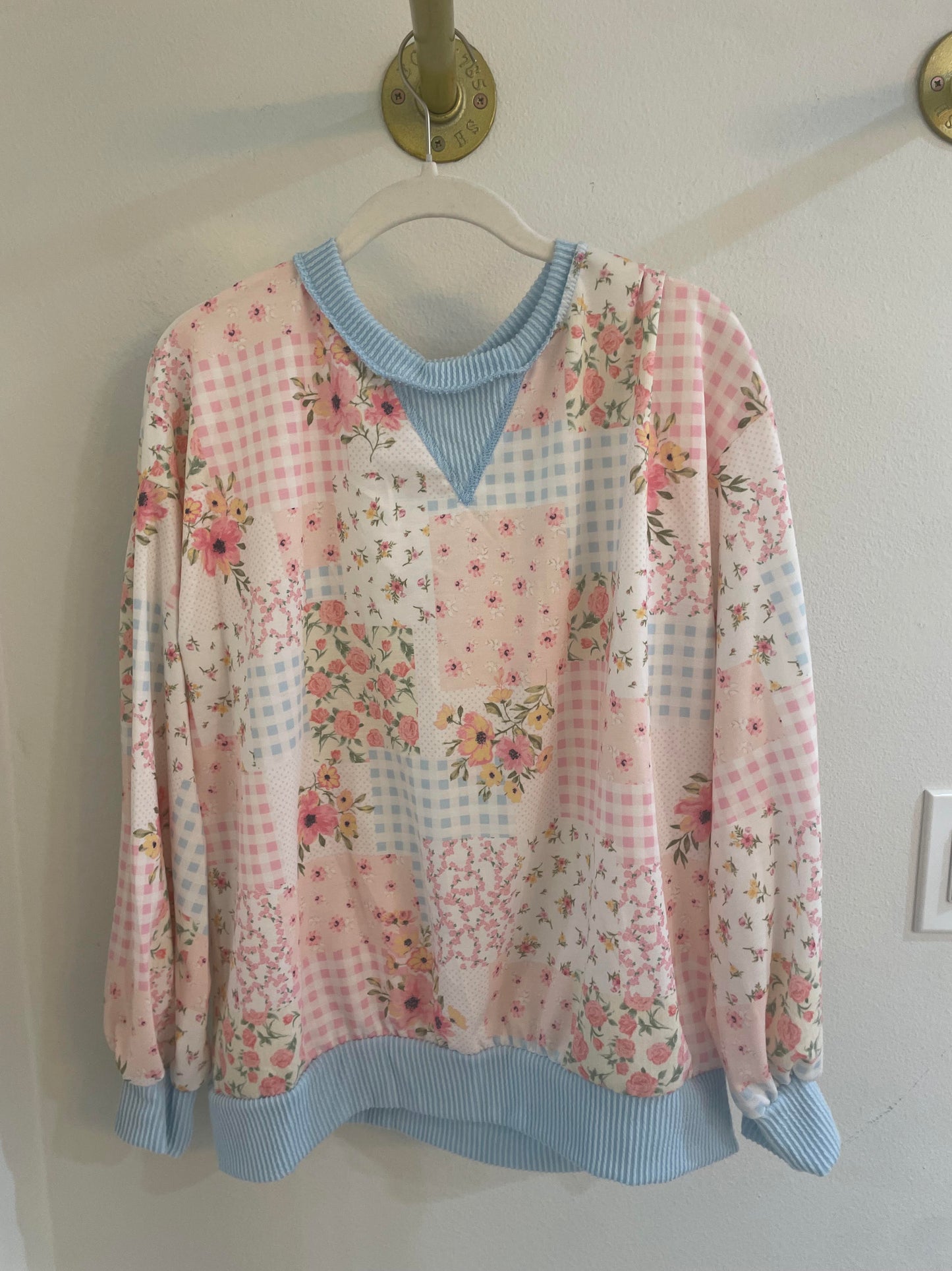 Garden Party Floral Knit Sweatshirt