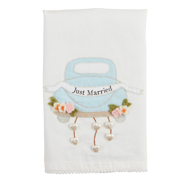 Just Married Wedding Tea Towel