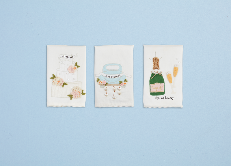 Just Married Wedding Tea Towel