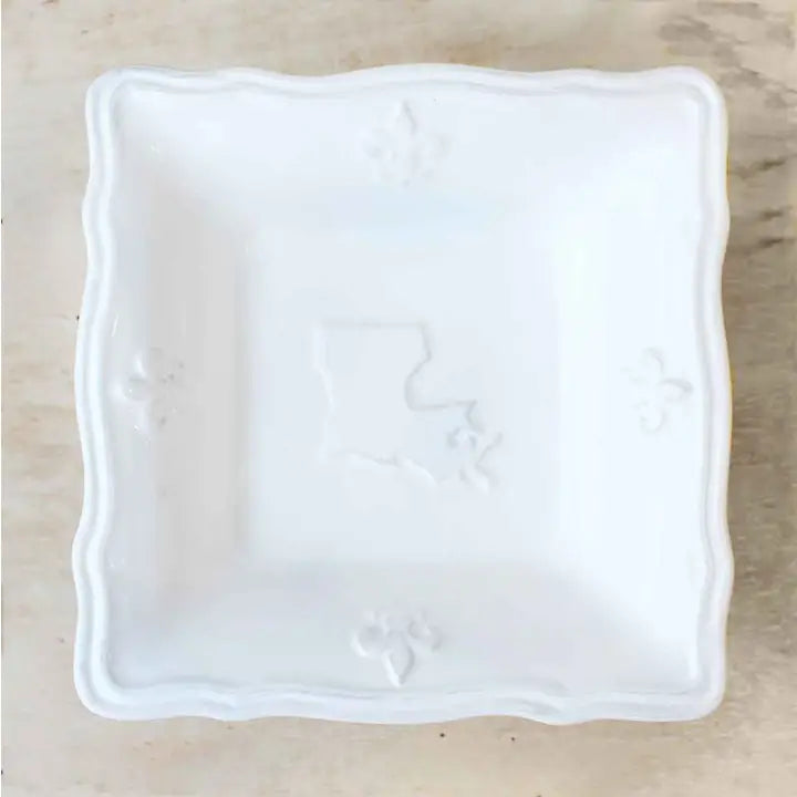 Louisiana Tidbit Dish White 4.5x1.5x4.5