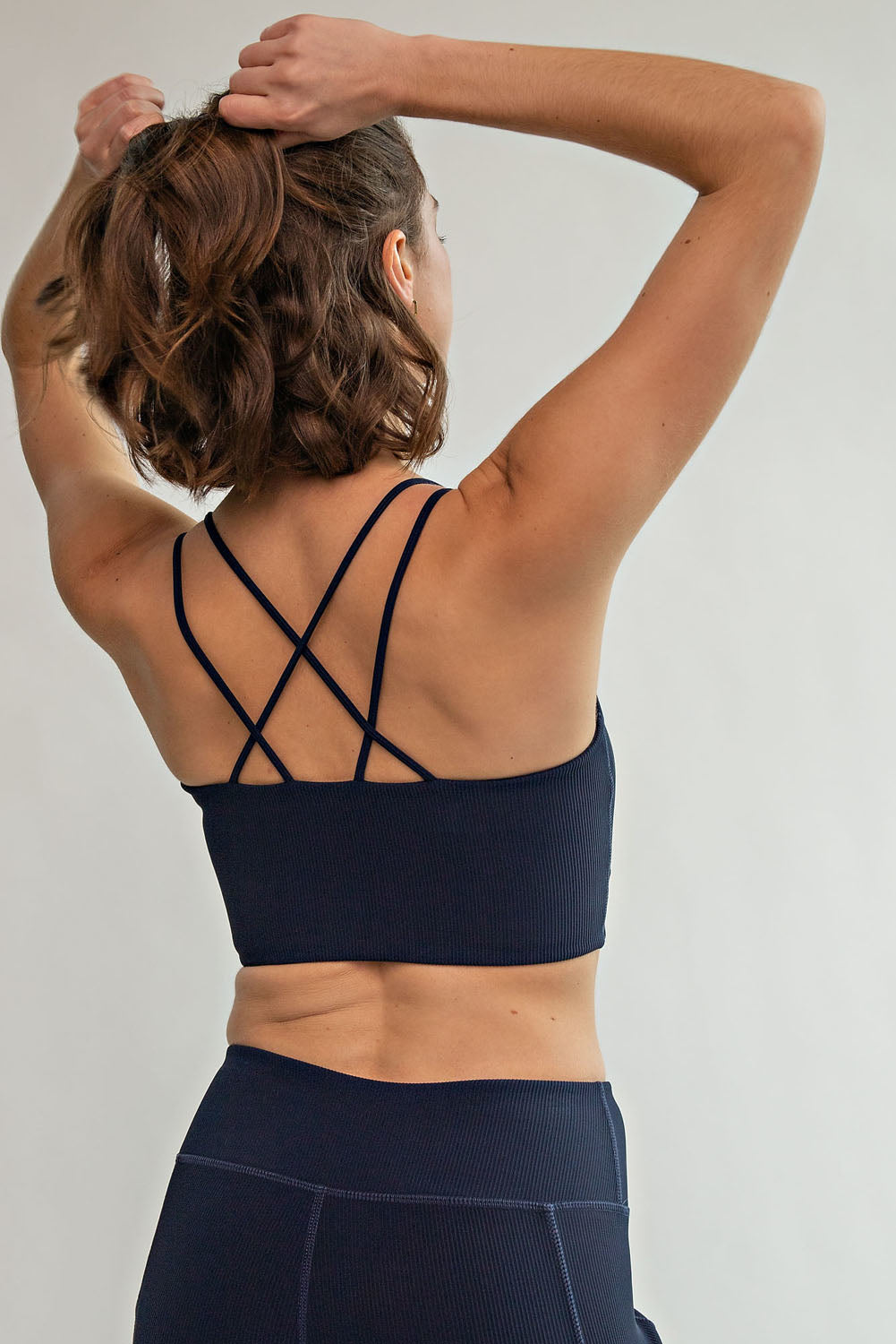 NYLON RIB SPORTS BRA - The Season Boutique