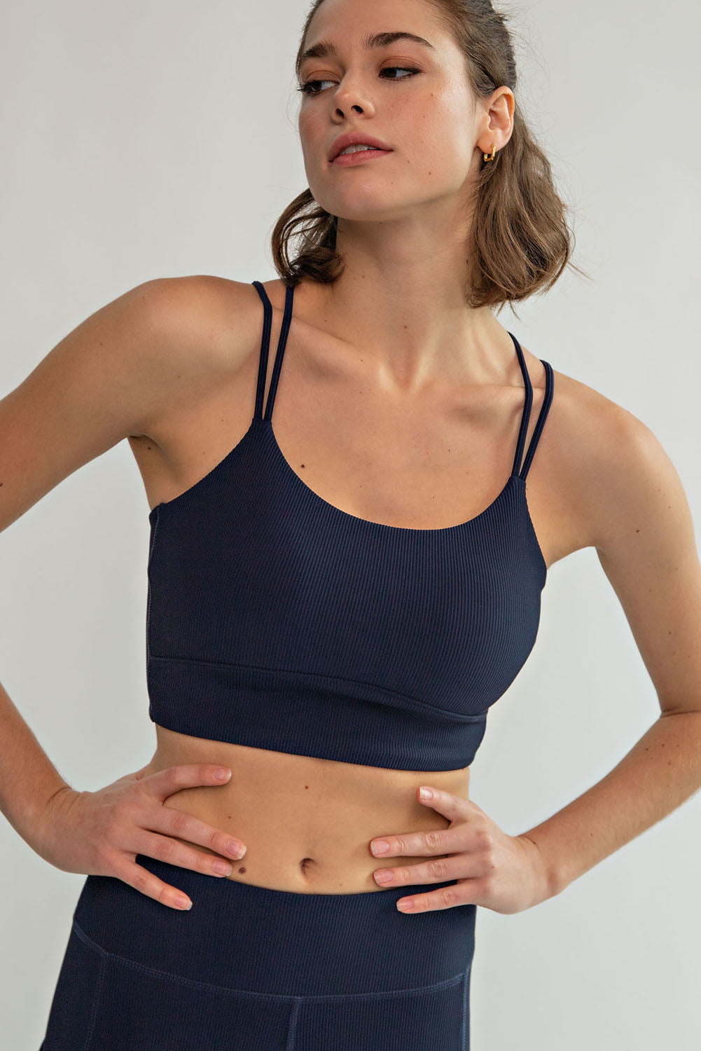 NYLON RIB SPORTS BRA - The Season Boutique