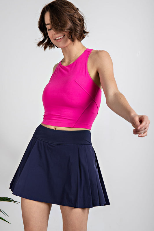 ACTIVE PLEAT TENNIS SKORT - The Season Boutique