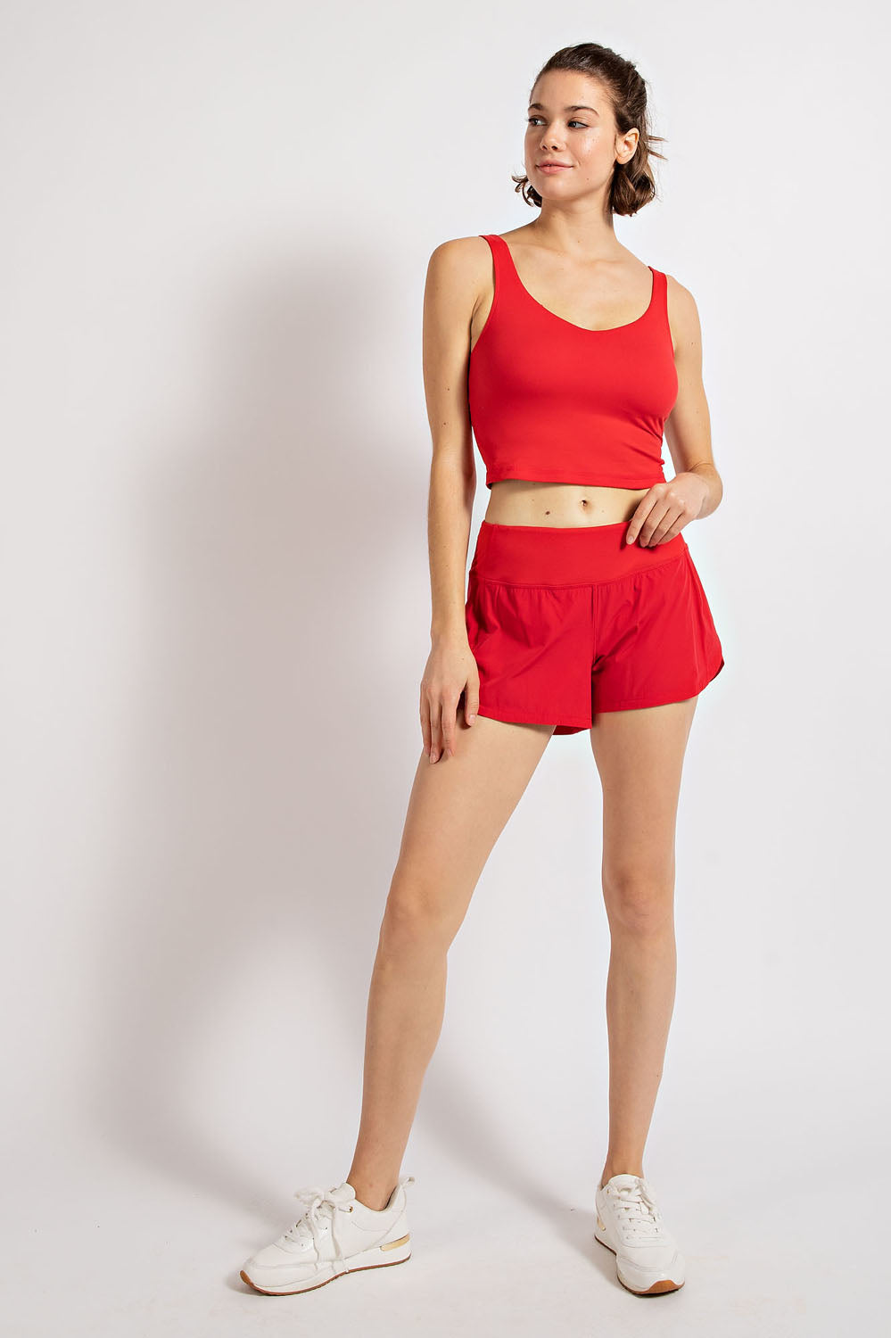 STRETCH WOVEN 2 IN 1 ACTIVE SHORTS - The Season Boutique