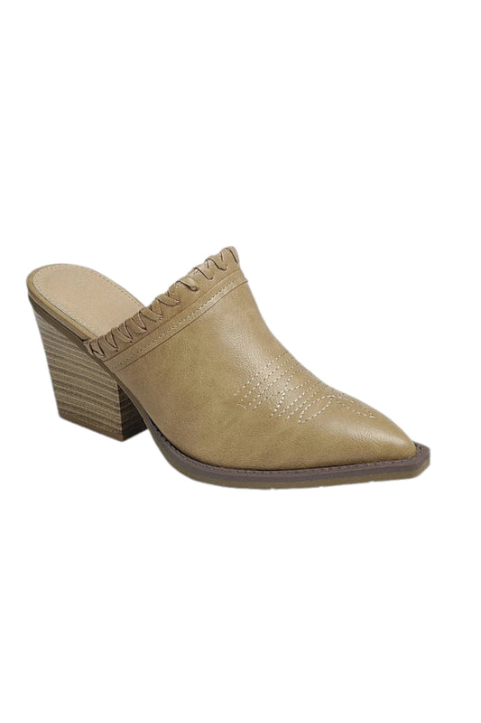 Western Silhouette Mule Heel