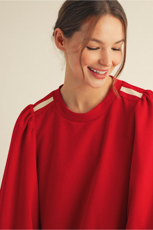 Puff Sleeves Casual Dress