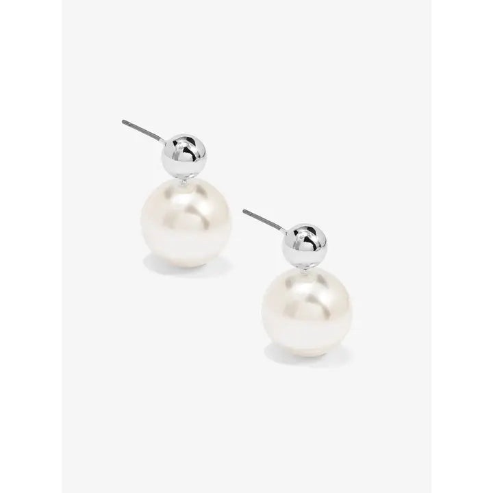 Double Ball Pearl Earring