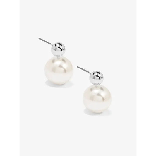 Double Ball Pearl Earring