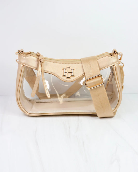 Cassidy Clear Crossbody Gold