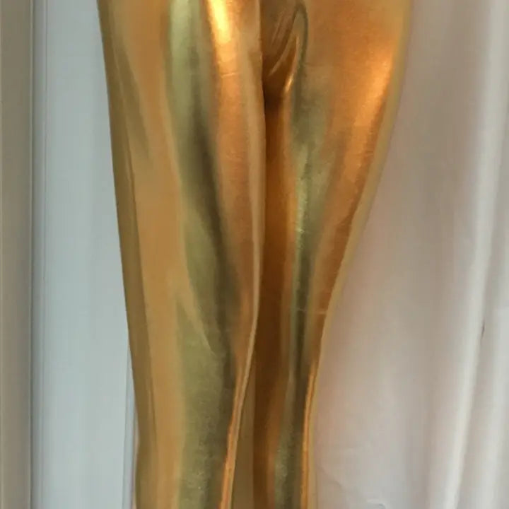 Metallic Gold Fashion Leggings