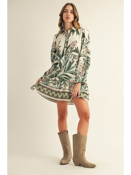 Olive Bloom Dress