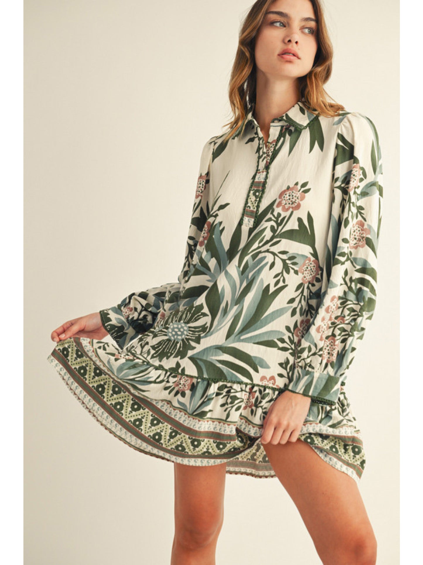 Olive Bloom Dress