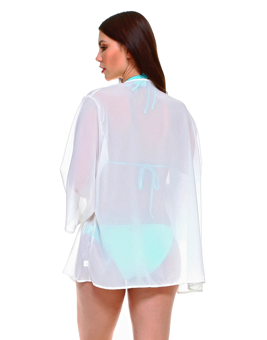 Chiffon Kimono Sleeve Coverup