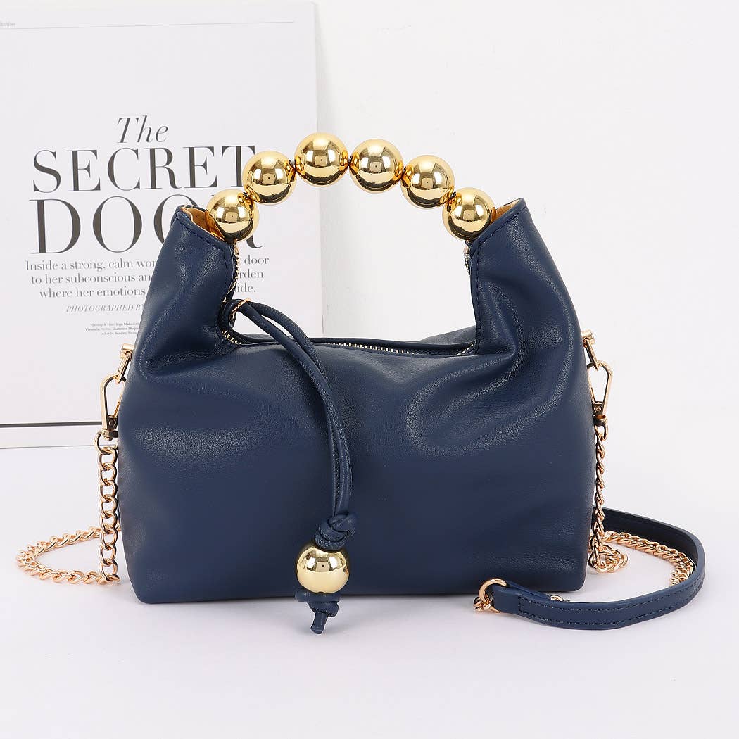 Faux Leather CCB Ball Handle Bag