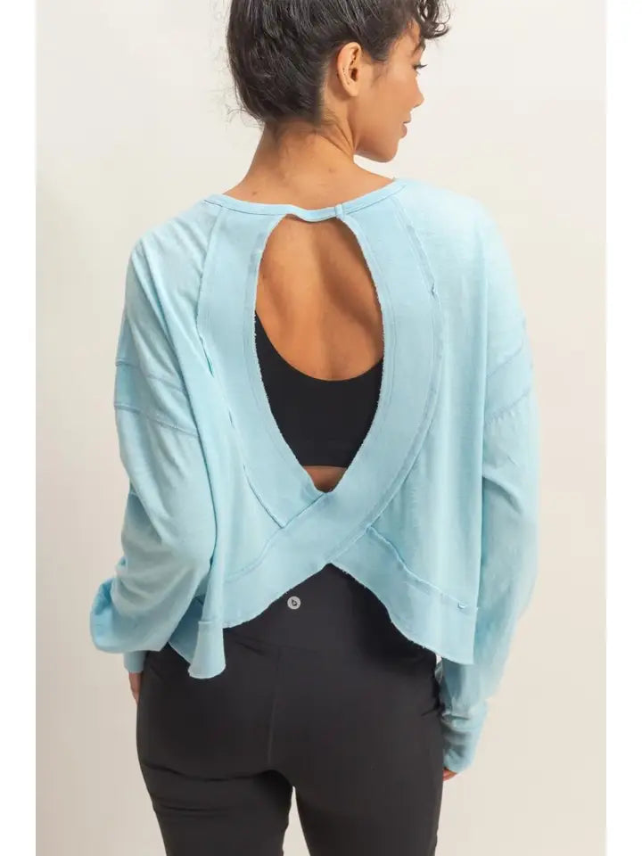 Cross Open Back Long-Sleeve - The Season Boutique