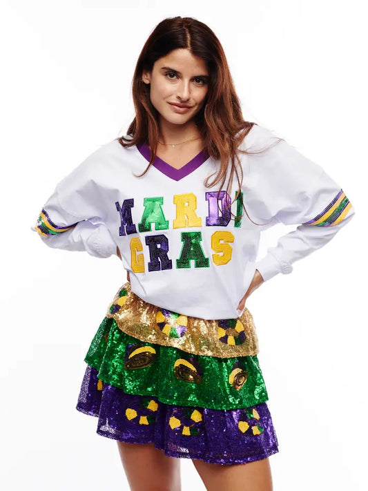 Mardi Gras Sequin King Cake Skirt - The Season Boutique