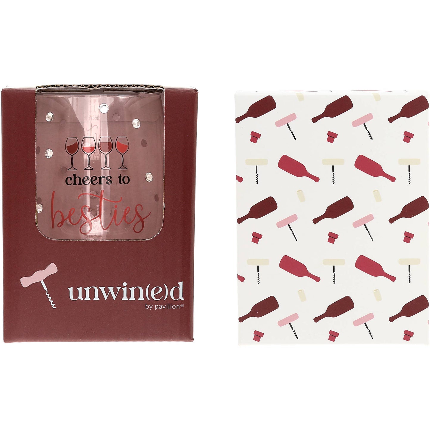 Gift Boxed Besties Stemless Wine Glass - The Season Boutique