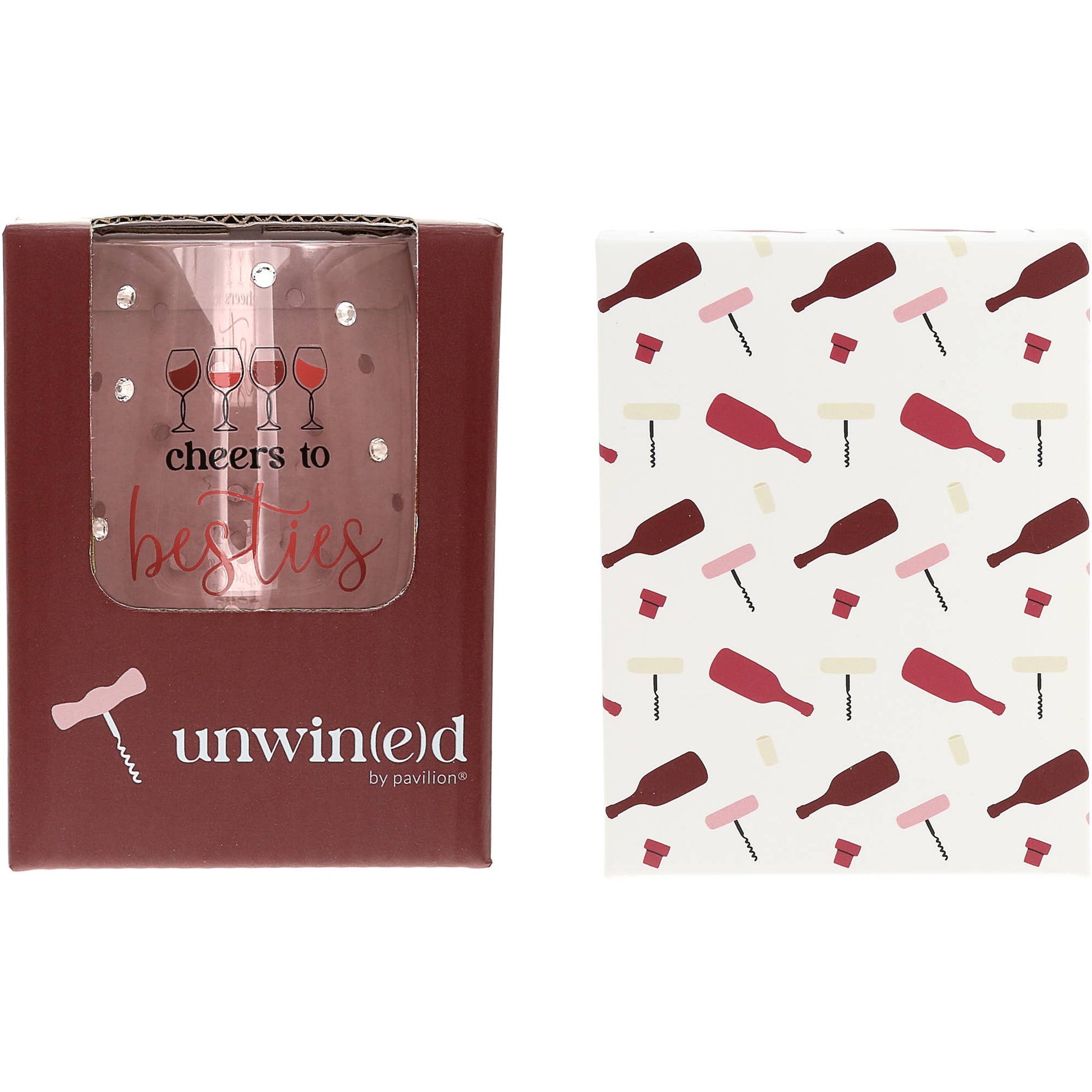 Gift Boxed Besties Stemless Wine Glass - The Season Boutique