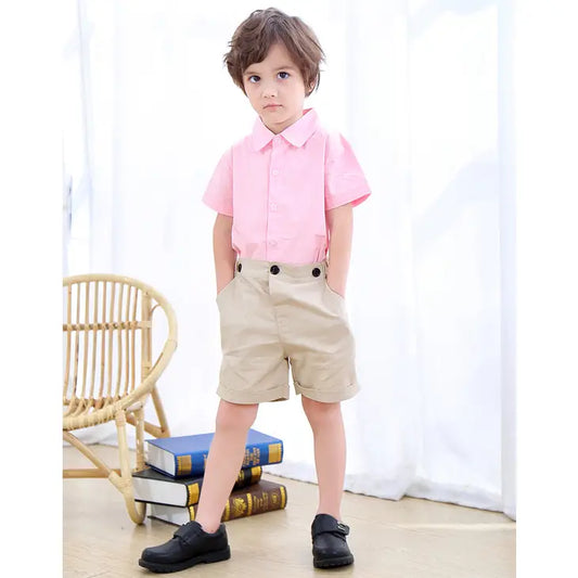 Pink Boy Cotton Button-Shirt