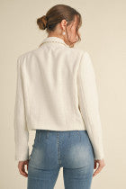 Tweed jacket with collared