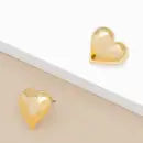 Puffed Heart Stud Earring