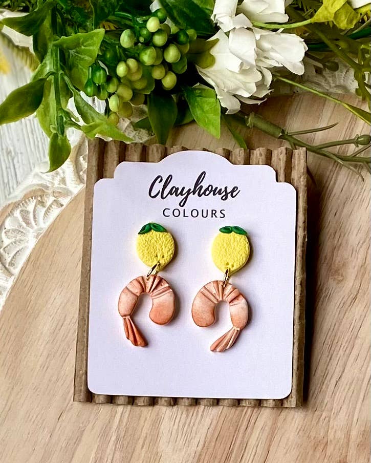 Beach Earrings : Shell Dangles with Pearl Post
