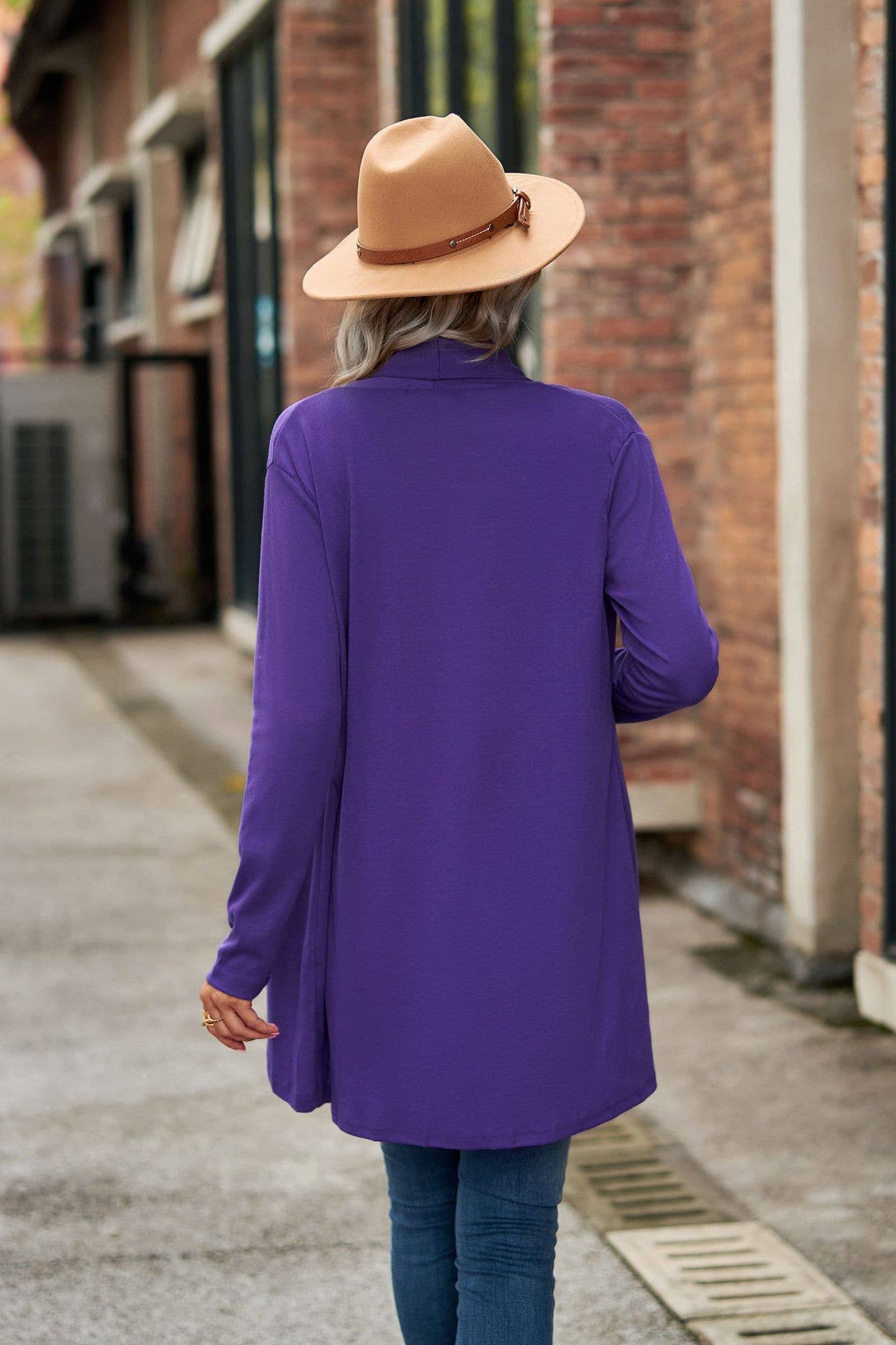 Long-sleeved loose knitted cardigan