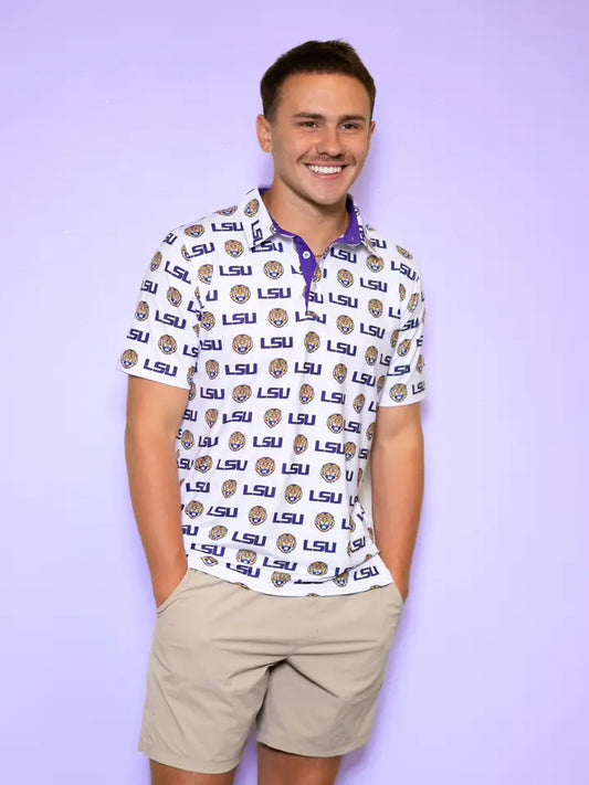 Lsu Logos Men's Polo
