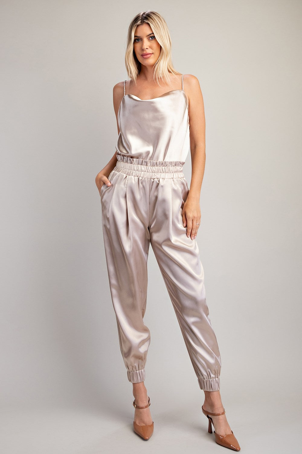 Pleated Cargo Joggers Pants