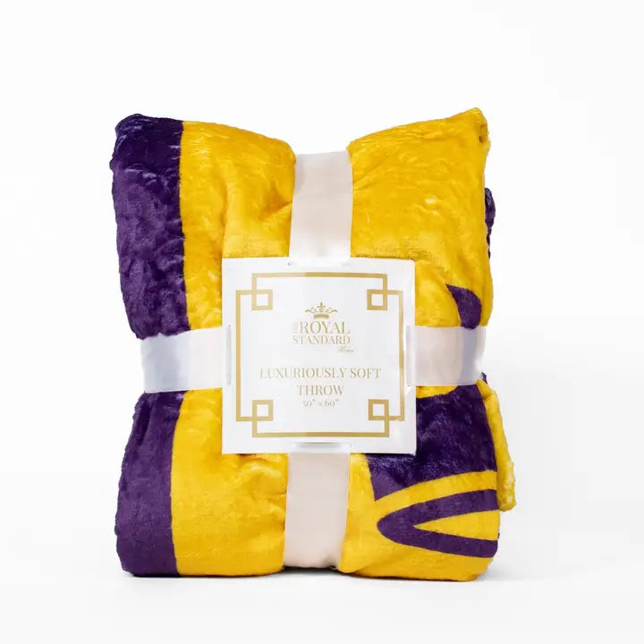 Mardi Gras Flag Throw Purple/Green/Yellow 50x60