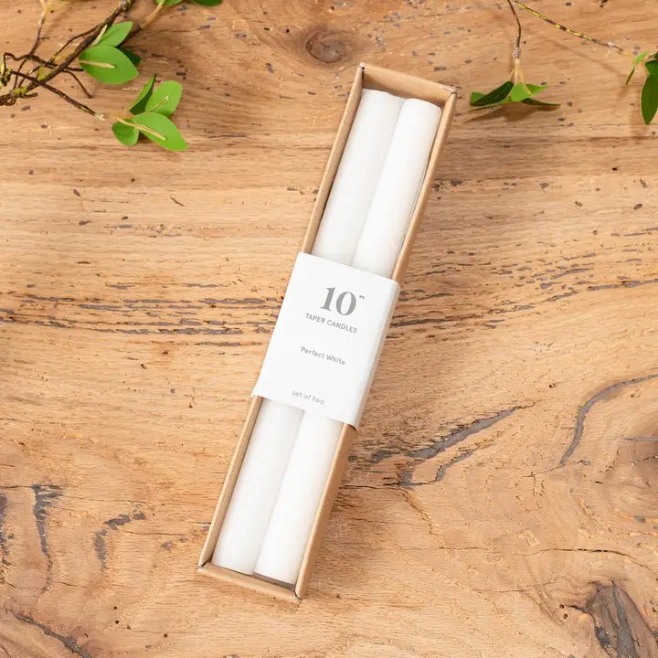 Perfect White Taper Candle 10 in.