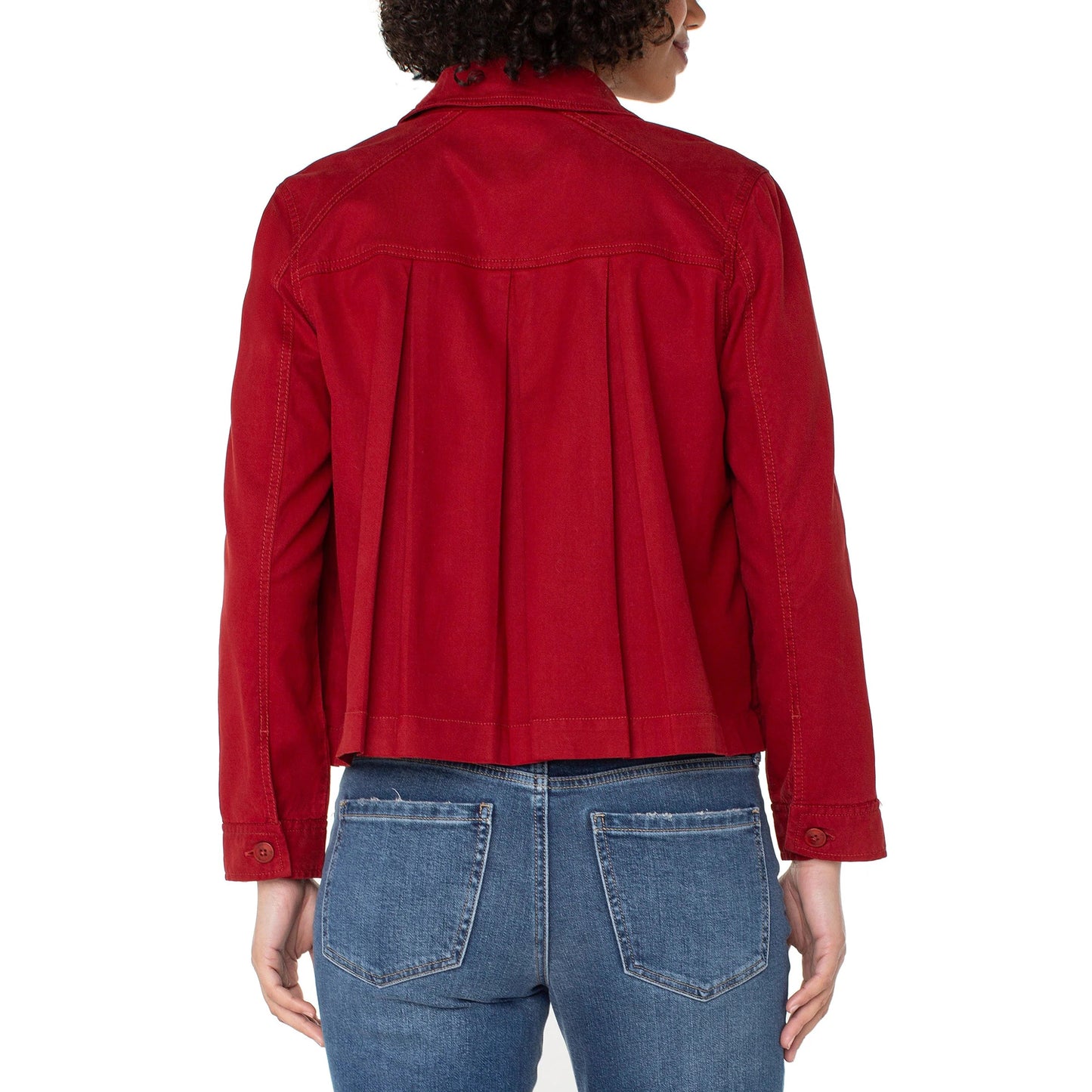 Pleated Back Cropped Jacket