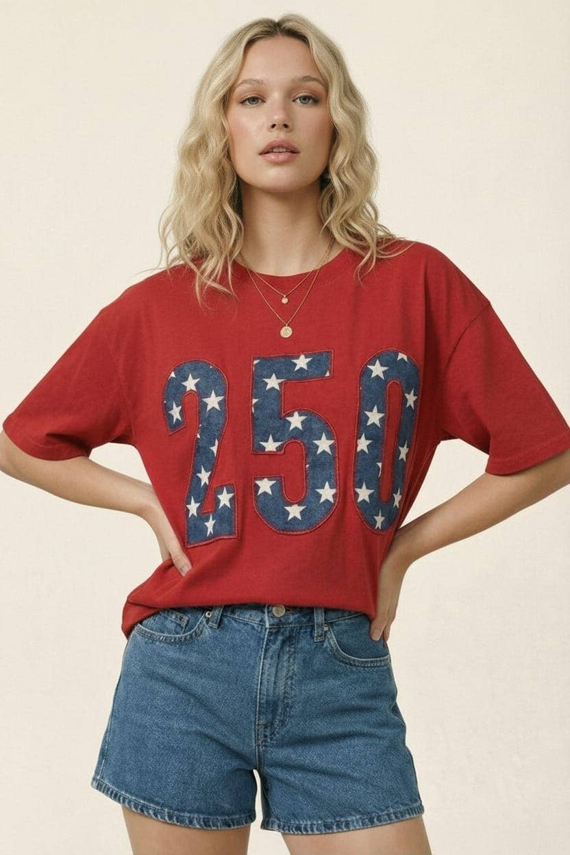 PLUS USA 250th Anniversary Commemorative Oversized: NAVY - The Season Boutique