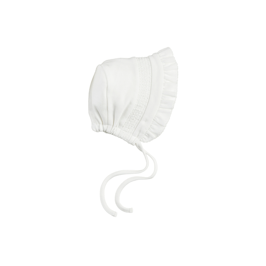Ivory Smocked Bonnet - The Season Boutique
