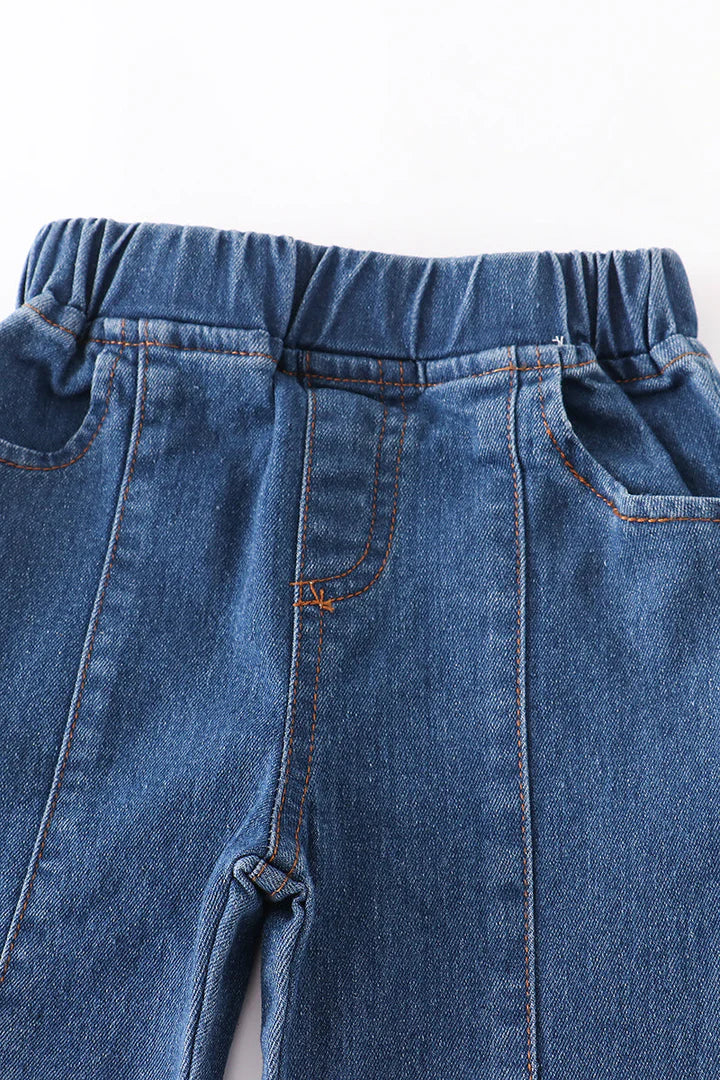 Open Front Denim Jeans